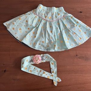 Girls sz 8 Matilda Jane Gilded Greens skirt